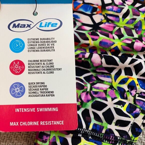 Arena Max Life Geometric Multicolor Swim Bikini Bottoms Size Medium NWT $78 - Picture 6 of 7